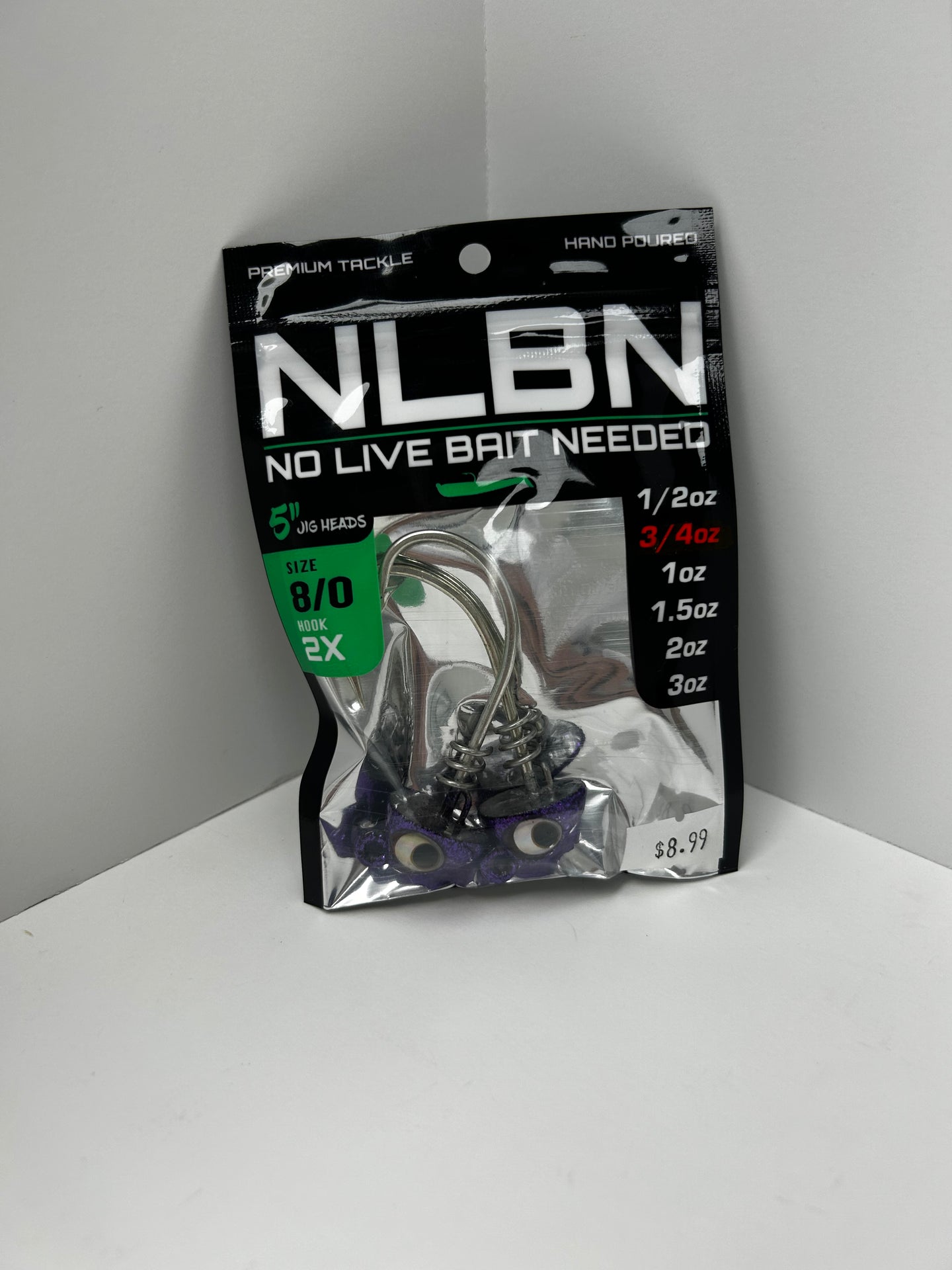 NLBN 5” Jighead 8/0 2xHook Purple Haze (3/4-2oz)