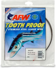 Load image into Gallery viewer, AFW Tooth Proof Stainless Steel Leader Wire
