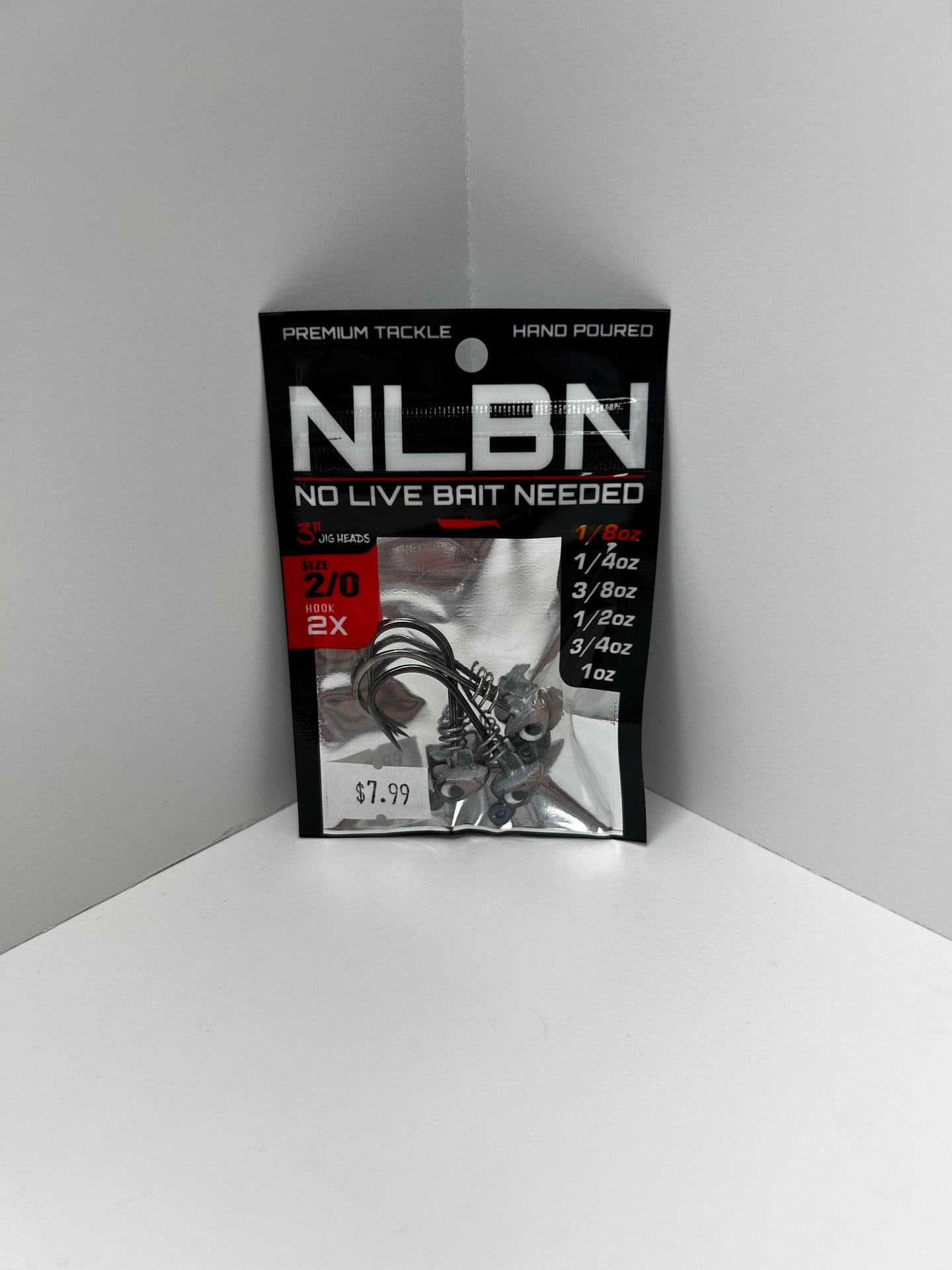 NLBN 3” Jig Head 2/0 2xHook Mud Minnow (1/8-3/4oz)